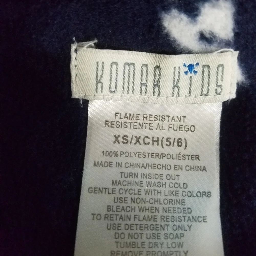 Komar kids sports fleece hooded robe